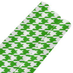 Friendly Houndstooth Pattern,green by FeelGood Gift Wrapping Paper 58"x 23" (3 Rolls)