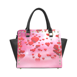 lovely romantic sky heart pattern for valentines day, mothers day, birthday, marriage Rivet Shoulder Handbag (Model 1645)