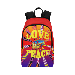 Boho Love and Peace Fabric Backpack for Adult (Model 1659)