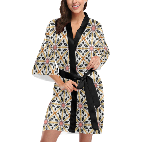 Geometric Quilt Kimono Robe