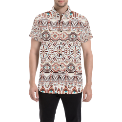 American Native 8 Men's All Over Print Short Sleeve Shirt/Large Size (Model T53)
