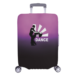 dance - dancing couple with purple background Luggage Cover/Large 26"-28"