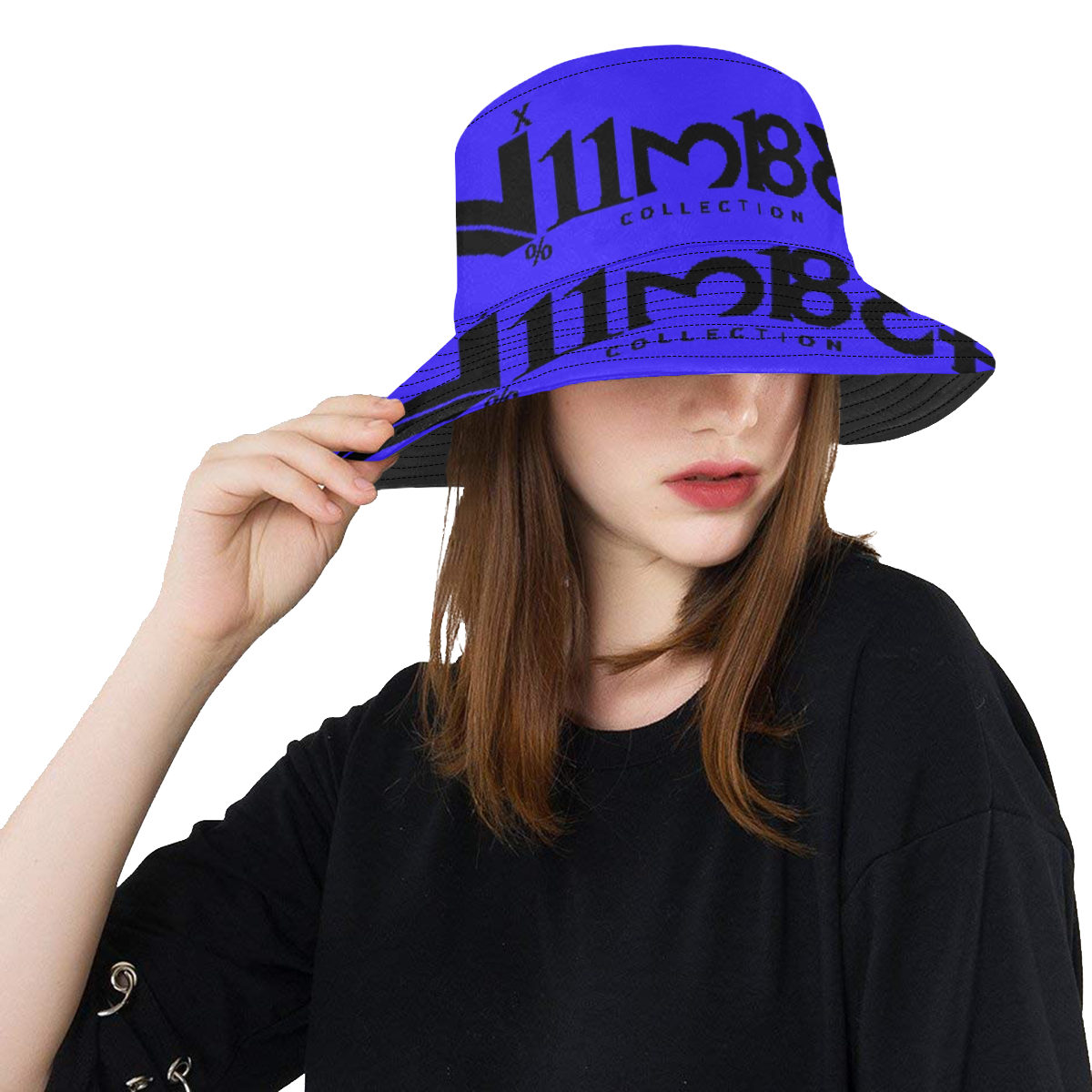 NUMBERS Collection LOGO Blueberry All Over Print Bucket Hat | ID: D3083032