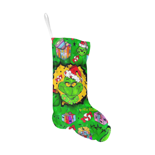 Maybe I like Christmas by Nico Bielow Christmas Stocking (Without Folded Top)