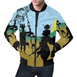 SAFARI NTR WARRIOR All Over Print Bomber Jacket for Men (Model H19)