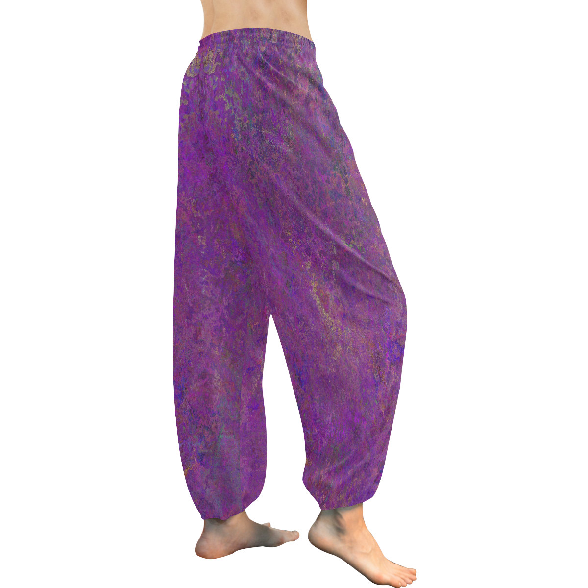 Purple Abstract Women's All Over Print Harem Pants (Model L18) | ID ...