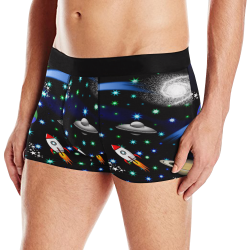 Galaxy Universe - Planets, Stars, Comets, Rockets Men's All Over Print Boxer Briefs (Model L10)