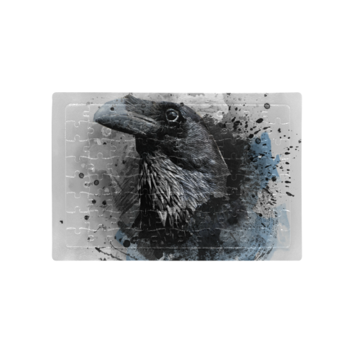 crow raven bird art #crow #raven A4 Size Jigsaw Puzzle (Set of 80 Pieces)