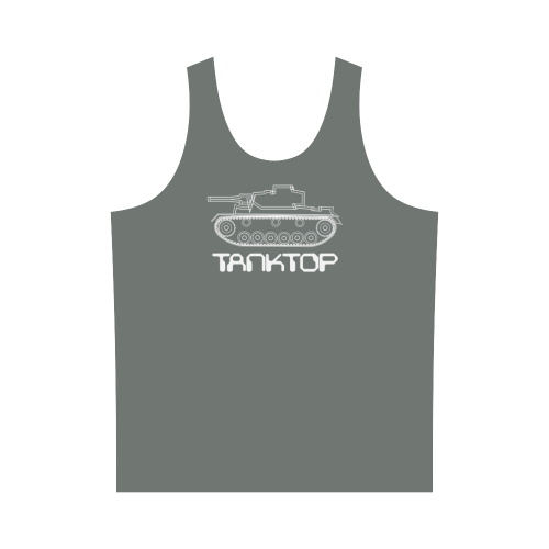 funny tank top wordgame for geeks, nerds and soldiers in military grey All Over Print Tank Top for Men (Model T43)