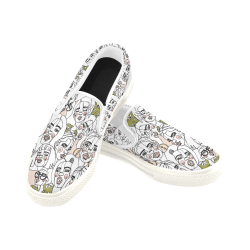 Women 1 Women's Slip-on Canvas Shoes (Model 019)