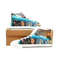 William Bell Glamour Design Men’s Classic High Top Canvas Shoes /Large Size (Model 017)