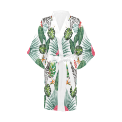 Awesome Flamingo And Zebra Kimono Robe