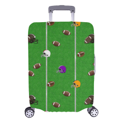 Footballs and Helmets Pattern Luggage Cover/Large 26"-28"