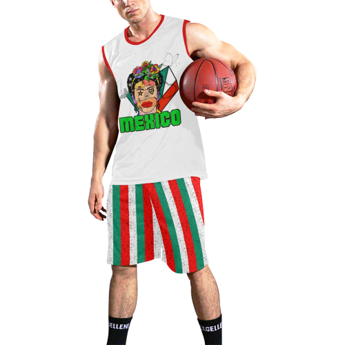 Mexico by Nico Bielow All Over Print Basketball Uniform
