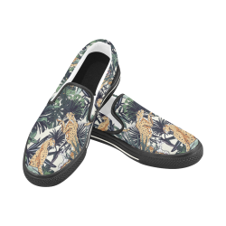 Cheetah in the wild jungle 2 Women's Slip-on Canvas Shoes (Model 019)