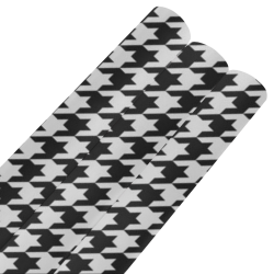 Friendly Houndstooth Pattern,black  by FeelGood Gift Wrapping Paper 58"x 23" (3 Rolls)