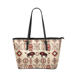 American Native Buffalo Leather Tote Bag/Small (Model 1651)