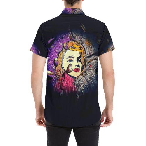 Nico Bielow "Marilyn Monroe Gltzer Popart" by Nico Bielow Men's All Over Print Short Sleeve Shirt (Model T53)