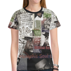 William Bell Collage 1 Vintage Style New All Over Print T-shirt for Women (Model T45)