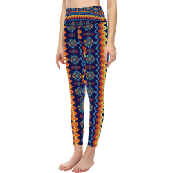 Awesome Ethnic Boho Design Women's All Over Print High-Waisted Leggings (Model L36)