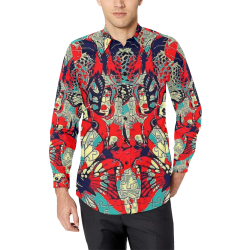 Butterfly by PopartLover Men's All Over Print Casual Dress Shirt (Model T61)