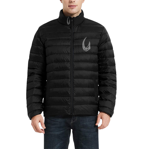 This Is The Way Men's Stand Collar Padded Jacket (Model H41)