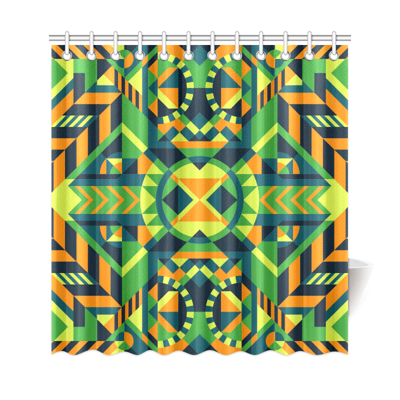 Modern Geometric Pattern Shower Curtain 69x72 Id D3780497