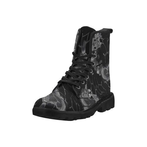 dark animal print design camouflage Martin Boots for Women (Black) (Model 1203H)