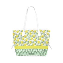 Lemons With Chevron 2 Clover Canvas Tote Bag (Model 1661)