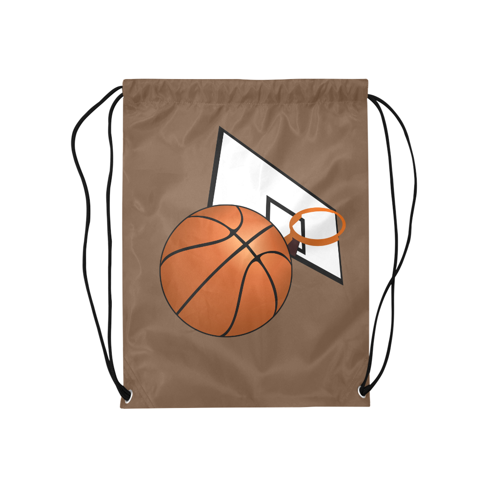 Basketball And Hoop Medium Drawstring Bag Model 1604 (Twin Sides) 13.8 ...