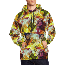Graffiti Style - Markings on Watercolors All Over Print Hoodie for Men (USA Size) (Model H13)