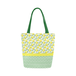 Lemons With Chevron 2 Canvas Tote Bag (Model 1657)