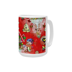 Christmas  Popart by Nico Bielow Custom Ceramic Mug (15OZ)