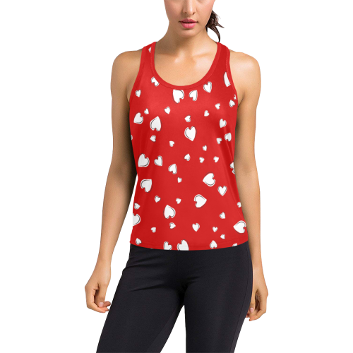 Geometric Floral Winter-White Women's Racerback Tank Top main image 1