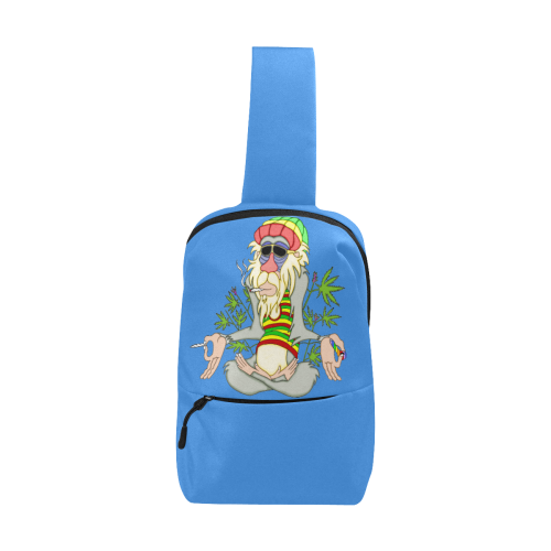 Hippie Ganja Guru Blue Chest Bag (Model 1678)
