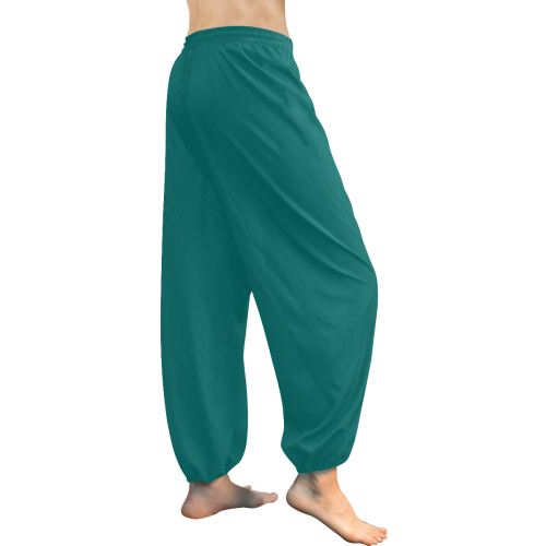 Quetzal Green Women's All Over Print Harem Pants (Model L18) | ID: D3274977