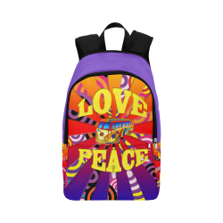 Boho Love and Peace Fabric Backpack for Adult (Model 1659)