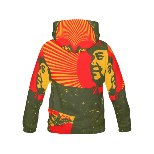 Chairman Mao receiving the Red Guards 3 All Over Print Hoodie for Women
