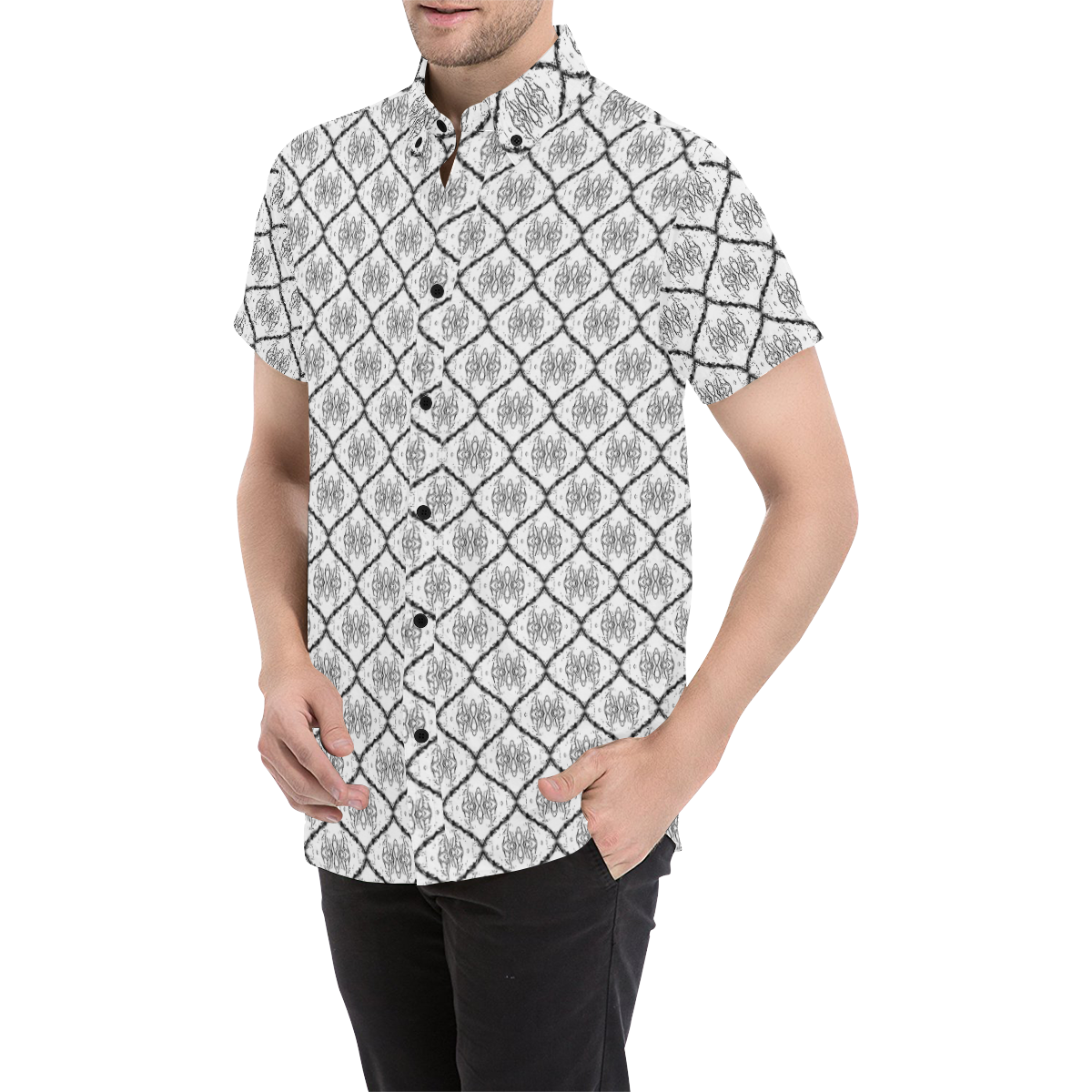 T-shirt Homme Ours Imprimé - Taille M, Noir, Coton, Manches Courtes, Occasion Excellent état