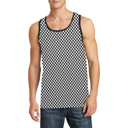 Checkerboard Black and White Men's All Over Print Tank Top (Model T57)