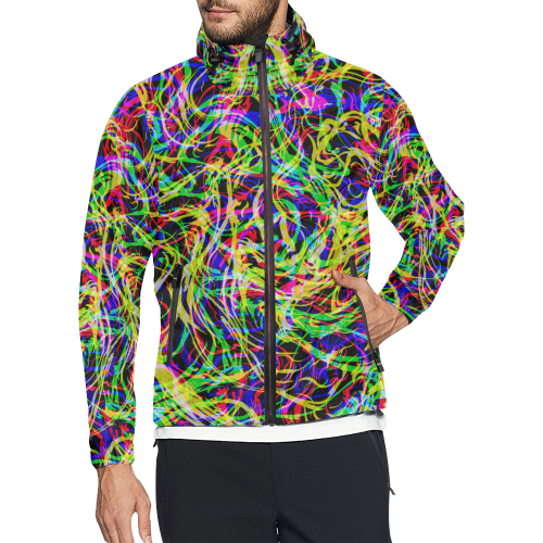colorful abstract pattern Unisex All Over Print Windbreaker (Model H23)
