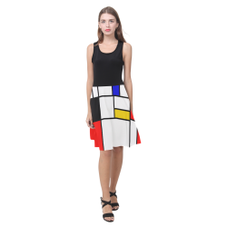Bauhouse Composition Mondrian Style Atalanta Casual Sundress(Model D04)