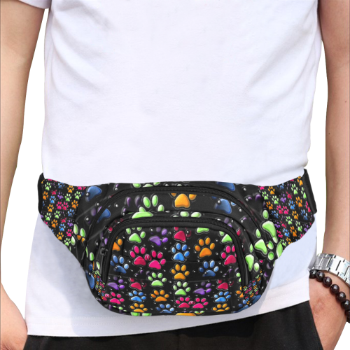 Paws Popart by Nico Bielow Fanny Pack/Small (Model 1677)