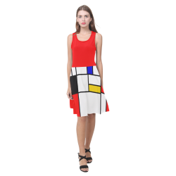 Bauhouse Composition Mondrian Style Atalanta Casual Sundress(Model D04)