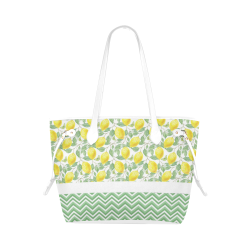 Lemons With Chevron Clover Canvas Tote Bag (Model 1661)