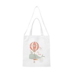 Just a flying Whale Canvas Tote Bag/Medium (Model 1701)