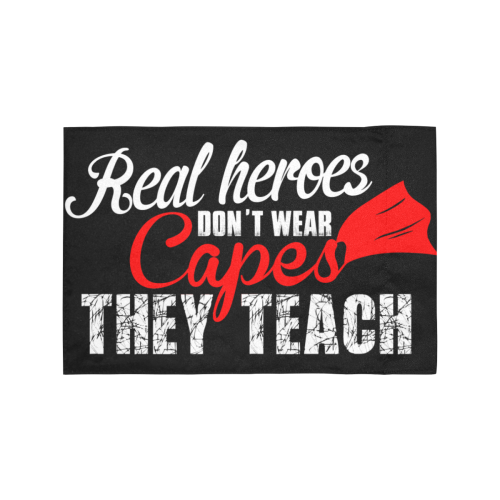 Real Heroes Don't Wear Capes They Teach Motorcycle Flag (Twin Sides)