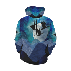Night In The Mountains All Over Print Hoodie for Men (USA Size) (Model H13)