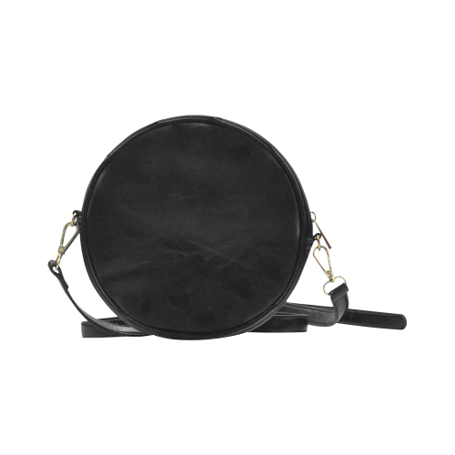 fake leather patchwork design Round Sling Bag (Model 1647)