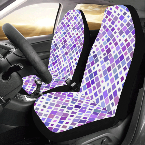 Purple Squared Car Seat Covers (Set of 2)